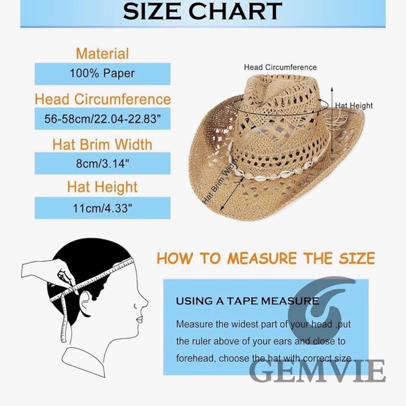 Cowboy Hat Women Summer Western Cowgirl Woven Hollow Out Wide Brim Hat rodeo - Picture 6 of 11